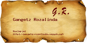 Gangetz Rozalinda névjegykártya